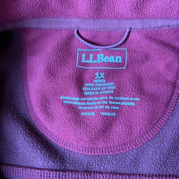 LL Bean Vest Red Fleece Full Zip Two Pocket Womens Size 1X - Picture 8 of 10